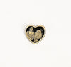 2011 Variety Gold Tone & Black Heart Shape STAR WARS R2-D2 & C-3PO Enamel Pin
