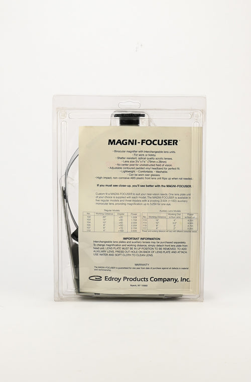 DEADSTOCK - Vintage 80s Edroy Products MAGNI-FOCUSER Model 103 Headband Magnifier