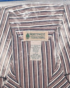 DEADSTOCK - Vintage 80s Blue & Maroon Striped NORTHWESTER TERRITORY Flannel Pajama Set