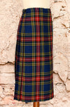 Vintage 80s/90s JEDBURGH KILTMAKERS Tartan Plaid Pleated Wool Kilt Skirt - 16