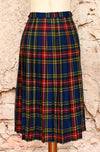 Vintage 80s/90s JEDBURGH KILTMAKERS Tartan Plaid Pleated Wool Kilt Skirt - 16