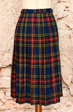 Vintage 80s/90s JEDBURGH KILTMAKERS Tartan Plaid Pleated Wool Kilt Skirt - 16