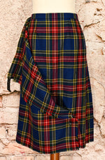 Vintage 80s/90s JEDBURGH KILTMAKERS Tartan Plaid Pleated Wool Kilt Skirt - 16