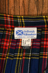 Vintage 80s/90s JEDBURGH KILTMAKERS Tartan Plaid Pleated Wool Kilt Skirt - 16