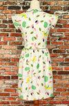 RARE Vintage 50s White LITTLE STAR Bird Detailing Dress
