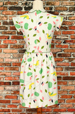 RARE Vintage 50s White LITTLE STAR Bird Detailing Dress