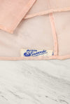 DEADSTOCK - 1940s Sheer Pink Nylon Floral Embroidery CASA SAUCEDO Mexican Peasant Top Blouse