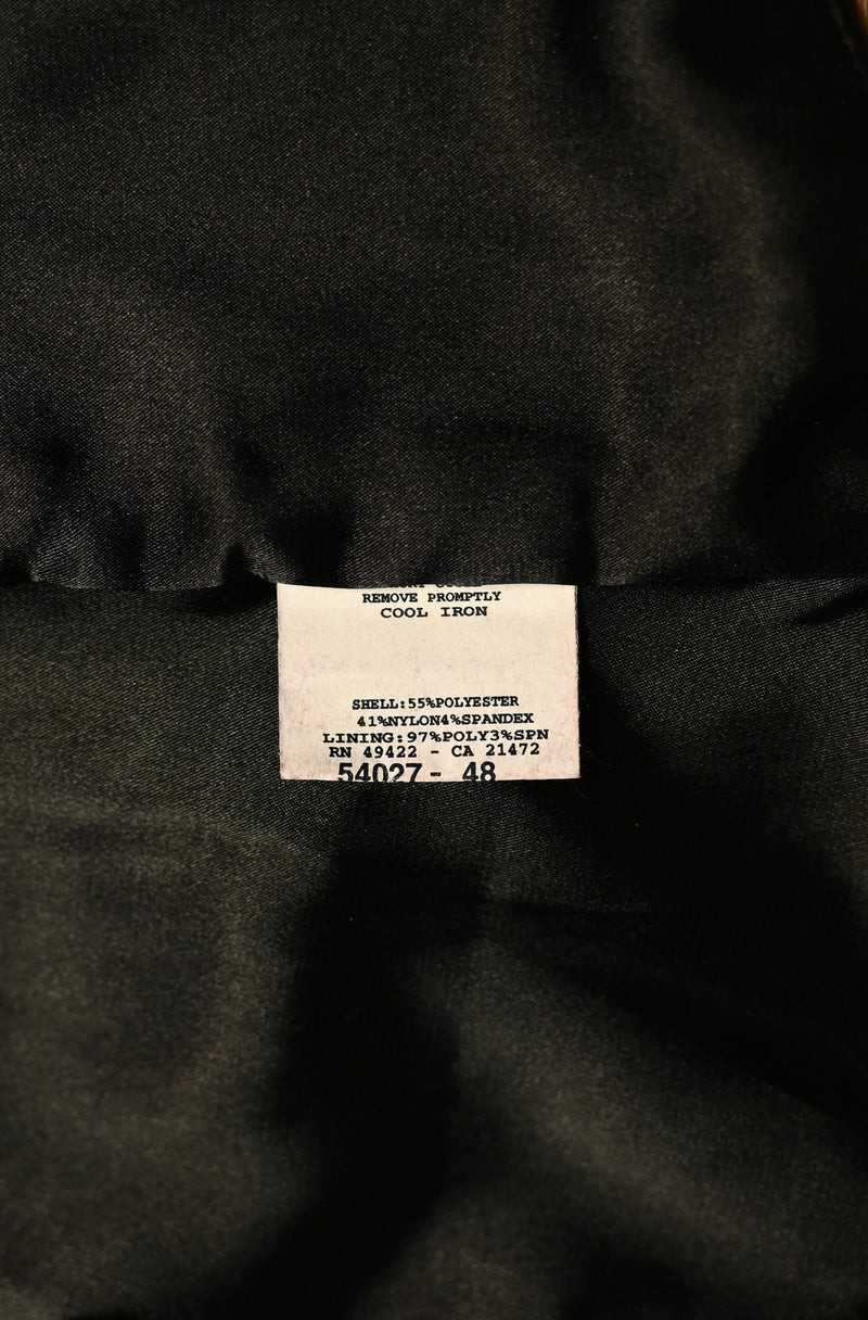 Vintage 2000s Black JESSICA McCLINTOCK Grey Floral Detailing Strapless Mini Dress - 8