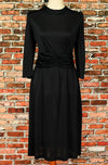 Vintage 80s Black OPENING NIGHT 3/4 Sleeve Dress - 10
