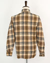 RARE Vintage 50s/60s Beige & Brown Plaid Flannel BRIARCLIFF C.P.O. Wool Shirt Jacket - M
