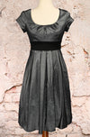 Vintage 2000s Silver JODY CALIFORNIA Short Sleeve Fit & Flare Dress - 3/4