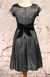 Vintage 2000s Silver JODY CALIFORNIA Short Sleeve Fit & Flare Dress - 3/4