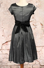 Vintage 2000s Silver JODY CALIFORNIA Short Sleeve Fit & Flare Dress - 3/4