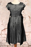 Vintage 2000s Silver JODY CALIFORNIA Short Sleeve Fit & Flare Dress - 3/4