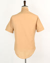 Vintage 60s/70s Light Brown Polyester ASHLEY Permanent Press Short Sleeve Button Up Shirt - M