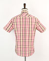 Pink & Brown Plaid BEN SHERMAN Short Sleeve Button Up Shirt - 3/L
