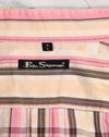 Pink & Brown Plaid BEN SHERMAN Short Sleeve Button Up Shirt - 3/L