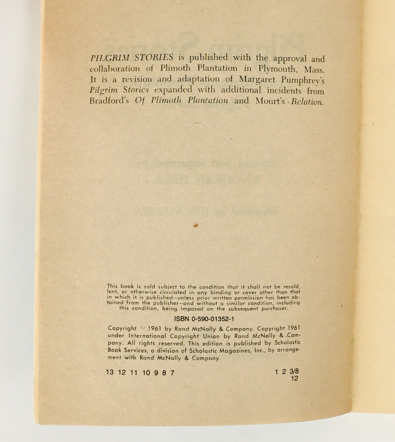 1961 Edition - PILGRIM STORIES - Margaret Pumphrey - Revised by Elvajean Hall - Paperback Book