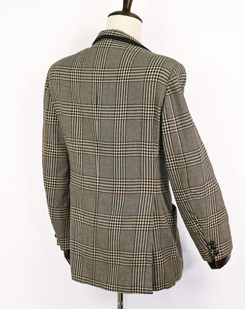 Vintage Black & White Plaid ROMAN STYLE by BRIONI Suit Jacket Sports Coat - 46/56