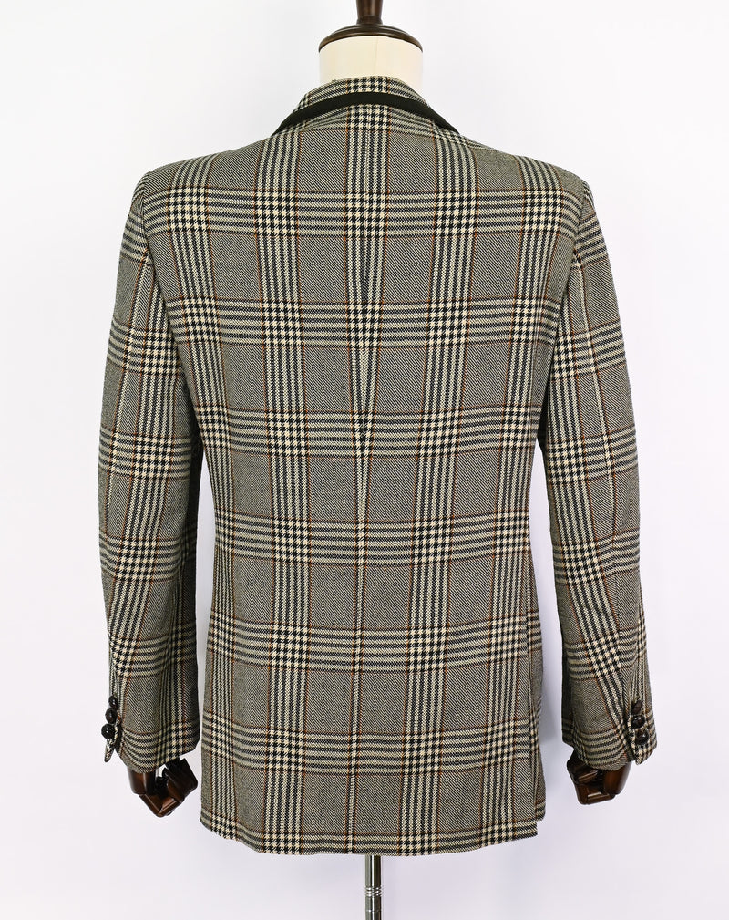 Vintage Black & White Plaid ROMAN STYLE by BRIONI Suit Jacket Sports Coat - 46/56