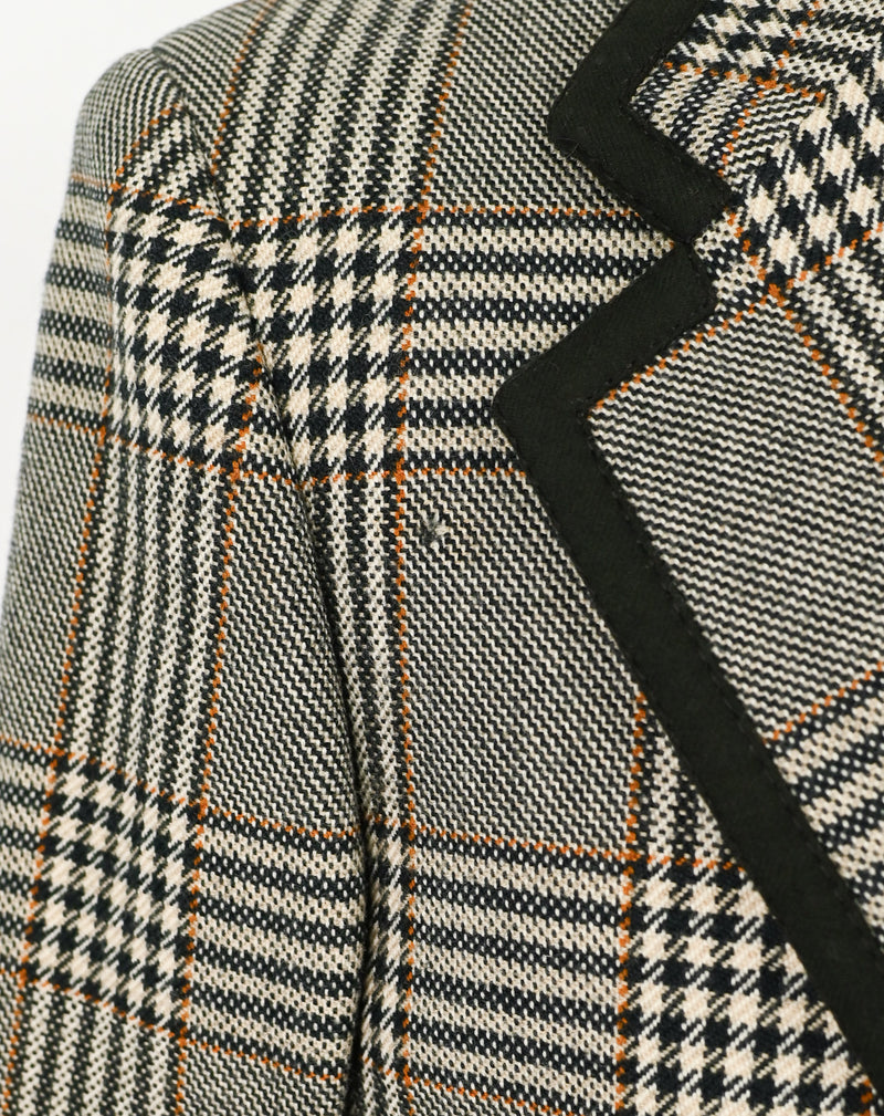 Vintage Black & White Plaid ROMAN STYLE by BRIONI Suit Jacket Sports Coat - 46/56