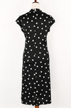 Vintage Black & White Polka-dot PRINCESS ORIGINALS Midi Dress
