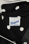 Vintage Black & White Polka-dot PRINCESS ORIGINALS Midi Dress