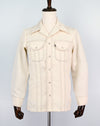 Vintage 70s White LEVI'S PANATELA TOPS Long Sleeve Snap Button Up Shirt Jacket - Small