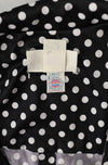 Vintage 70s Black & White Polka-dot CONNECTIONS Polyester Palazzo Pant Jumpsuit