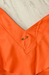 RARE Vintage 60s Orange Polyester JAKS Pleated Overlay Dress