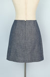 Blue Chambray J. CREW Scalloped Mini Skirt - 2