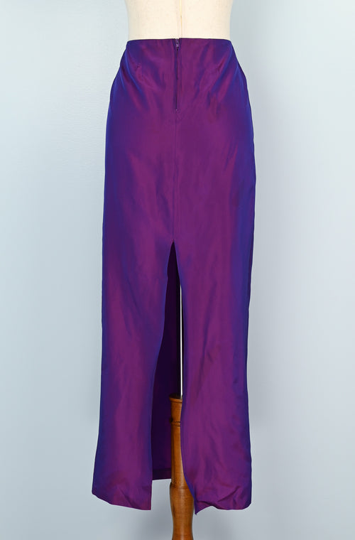 Vintage 90's Purple Metallic JODI KRISTOPHER Maxi Skirt - 5/6