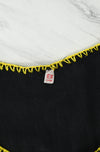 Vintage 70s Black & Yellow Sunflower Embroidered Mexican Oaxacan Peasant Dress