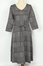 Vintage 80s/90s Black & White Houndstooth Checkered OLIVIA MATTHEWS Dress - 1X