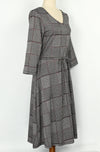 Vintage 80s/90s Black & White Houndstooth Checkered OLIVIA MATTHEWS Dress - 1X