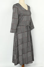 Vintage 80s/90s Black & White Houndstooth Checkered OLIVIA MATTHEWS Dress - 1X