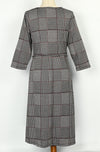 Vintage 80s/90s Black & White Houndstooth Checkered OLIVIA MATTHEWS Dress - 1X