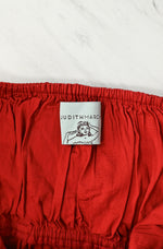Red JUDITH MARCH Embroidered Strapless Mini Dress