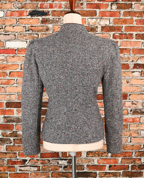 Vintage 70s Grey Speckled PATTY WOODARD Wool Blazer