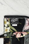 Vintage 80s Black Floral Hawaiian SHANNON MARIE Dress - S