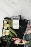 Vintage 80s Black Floral Hawaiian SHANNON MARIE Dress - S