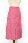 Vintage 80s Pink FRANK LEE High Waisted Midi Skirt