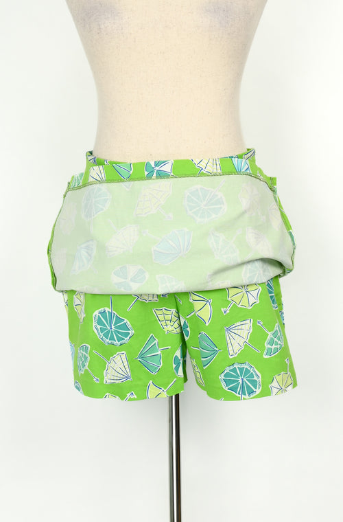 Vintage Green & Blue Umbrella BRIGGS NEW YORK Mini Skort - 10