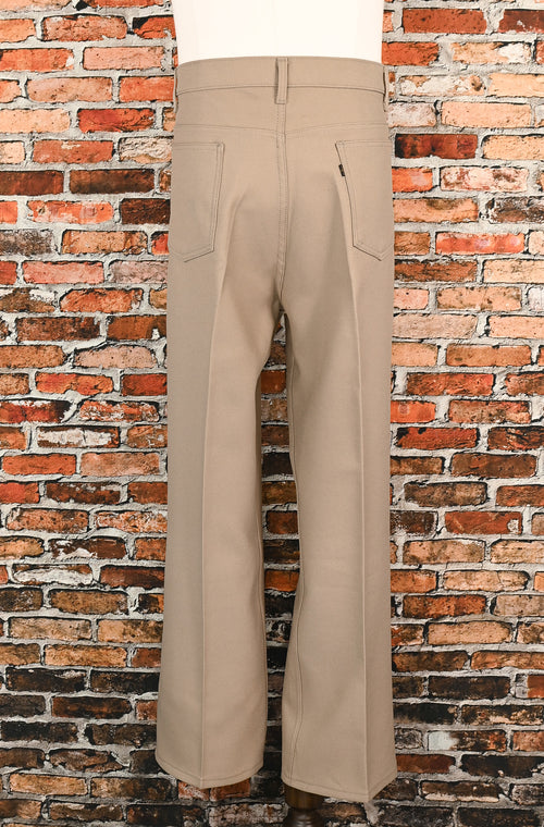 Vintage 70s Khaki Brown LEVI'S 517 Dacron Polyester Dress Pants - 42 X 30
