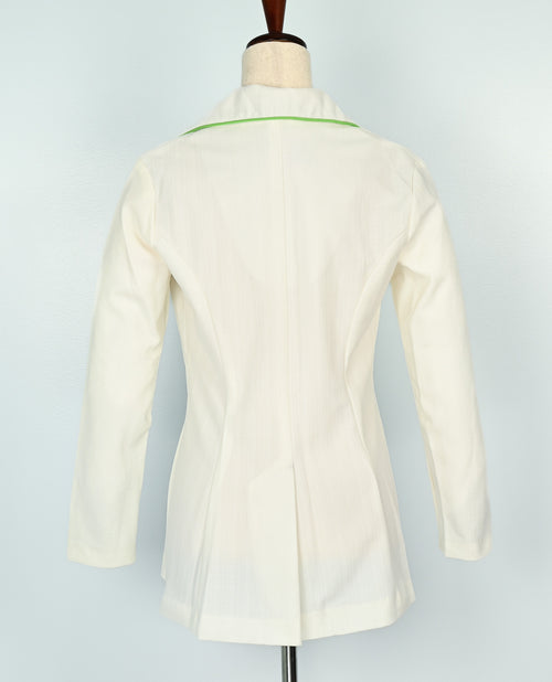 Vintage 80s White & Green MIAMI INTERNATIONAL SPORTSWEAR Blazer Jacket