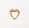Vintage Gold Tone Heart Shaped Brooch