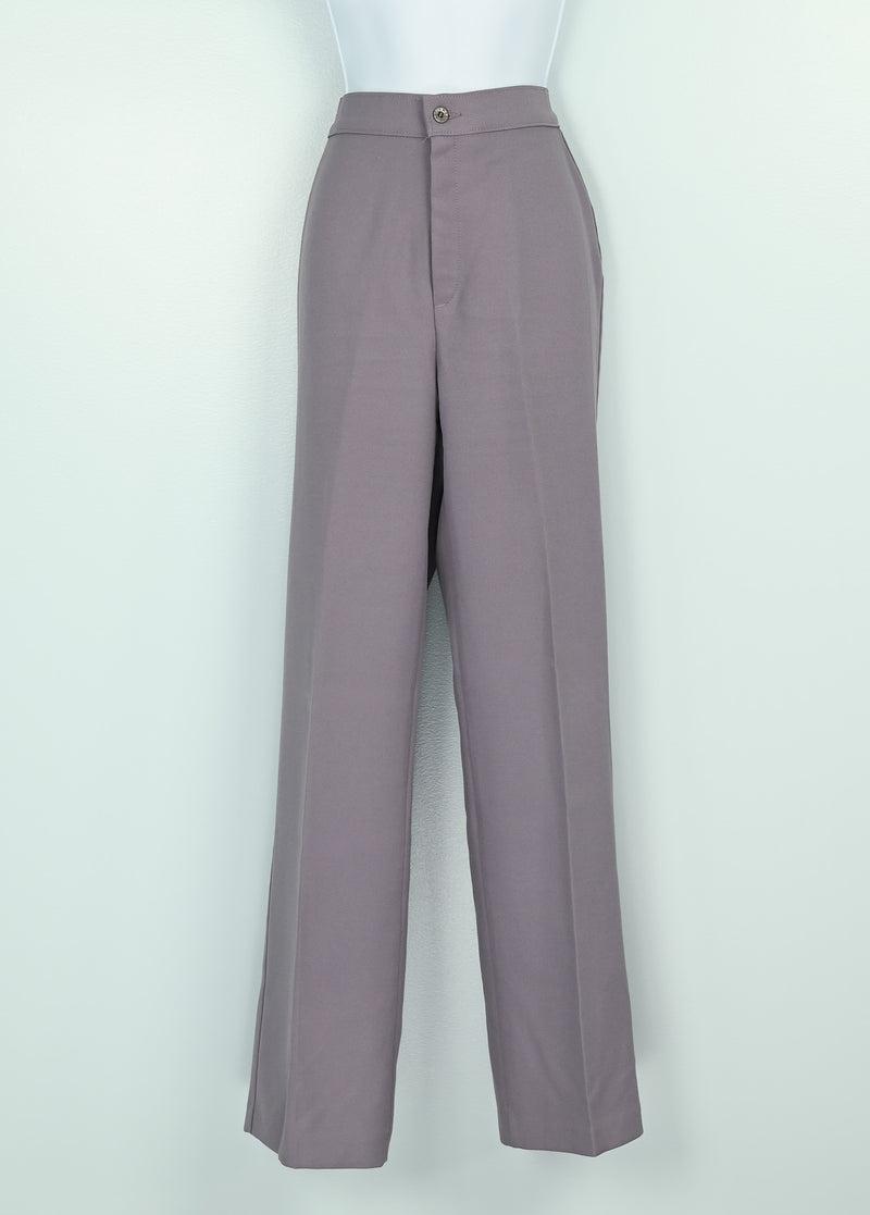 Vintage 70s Greyish Purple LEVI STRAUSS & CO. Straight Leg Polyester Dress Pants - 10