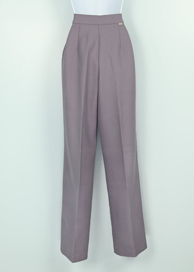 Vintage 70s Greyish Purple LEVI STRAUSS & CO. Straight Leg Polyester Dress Pants - 10