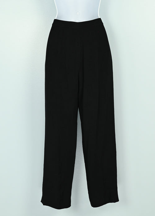 Vintage 80s Black N CLUB M High Waisted Polyester Dress Pants - 6