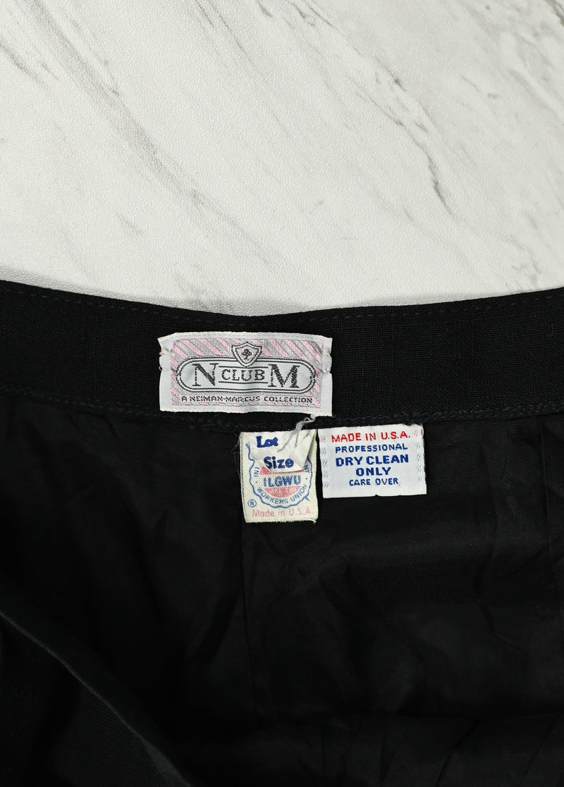 Vintage 80s Black N CLUB M High Waisted Polyester Dress Pants - 6